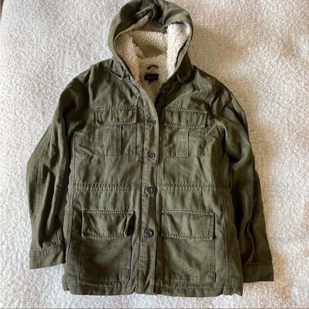 Top shop green‎ warm jacket 4